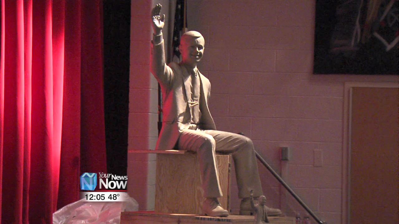 Sculptor of Neil Armstrong statue visits Wapakoneta Middle School 1.jpg